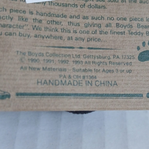 Boyds Archive Collection 1990-93 Simone w/Bearware Hat Original Tags Plush Toy - Picture 10 of 12